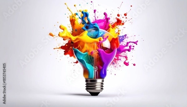 Obraz Colorful Idea Bulb.