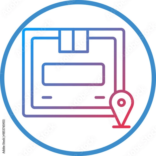 Obraz Parcel Tracking Line Icon Style