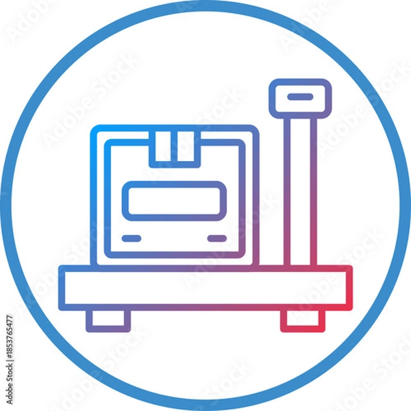 Obraz Parcel Weight Line Icon Style