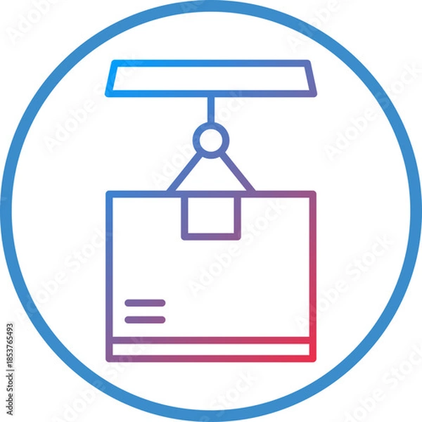 Obraz Lifting Parcel Line Icon Style
