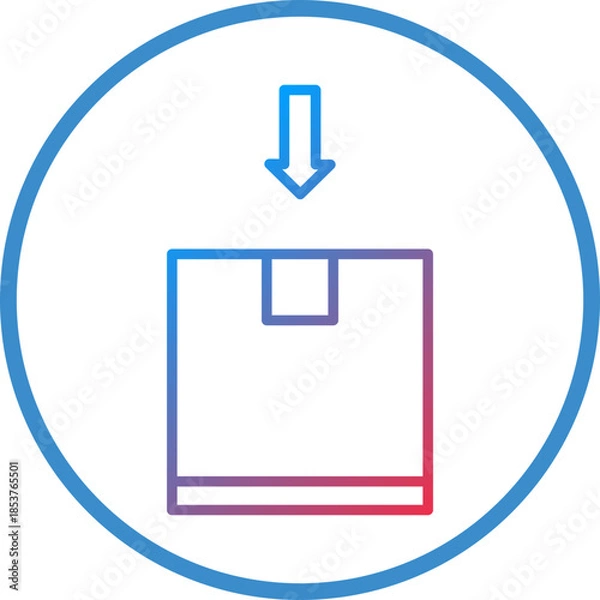 Obraz Cargo Box Line Icon Style