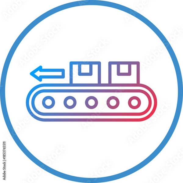 Obraz Conveyor Belt Line Icon Style