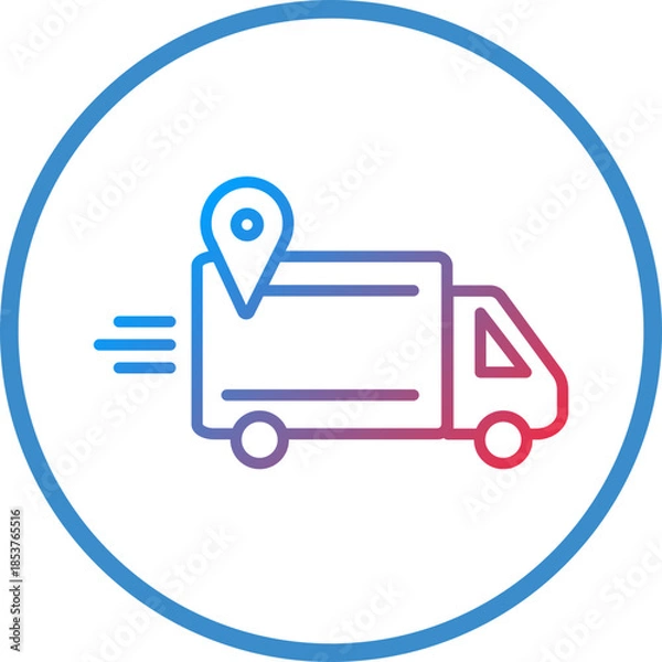 Obraz Delivery Service Line Icon Style