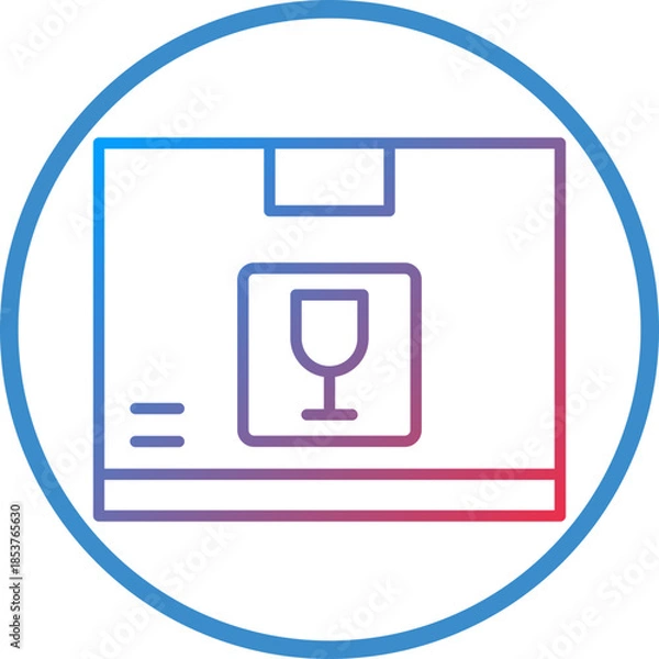 Obraz Fragile Line Icon Style