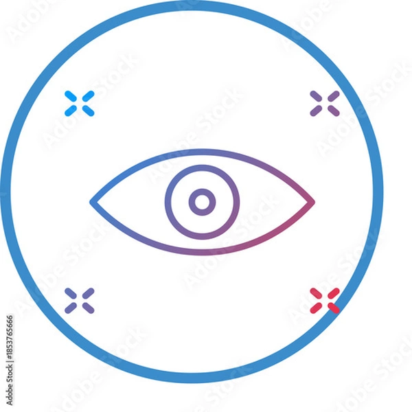Obraz Vision line icon style