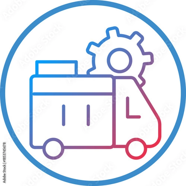 Obraz Logistics Delivery Line Icon Style