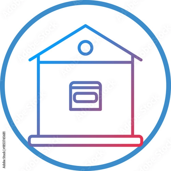 Obraz Warehouse Line Icon Style