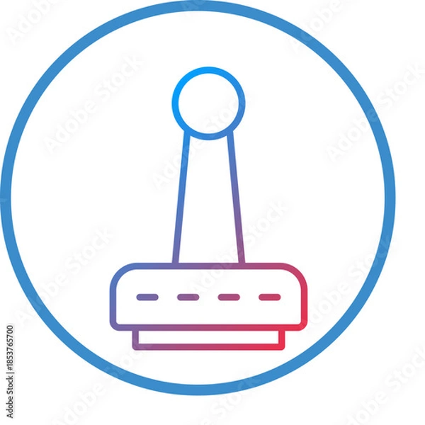 Obraz Stamp line icon style