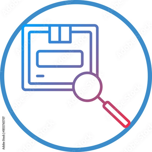 Obraz Package Search Line Icon Style
