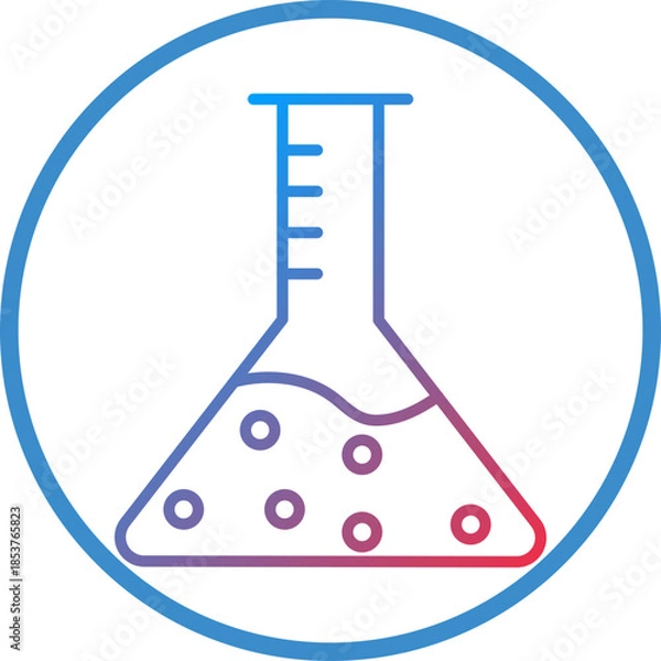 Obraz Beaker Line Icon Style