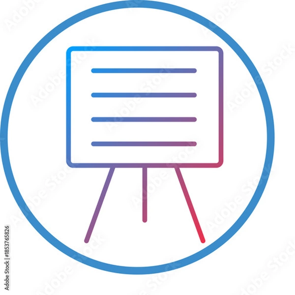 Obraz Presentation line icon style