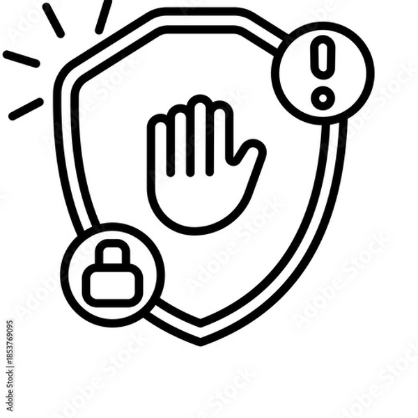 Obraz access denied icon vector illustration