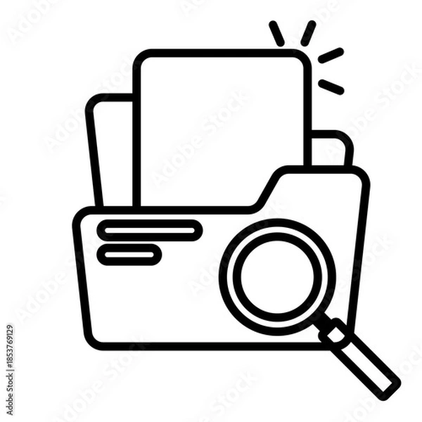 Obraz find file icon vector illustration