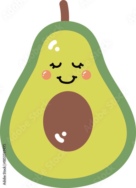 Fototapeta Cartoon Avocado