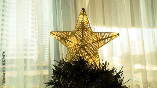 Obraz Christmas ornaments with blurred background