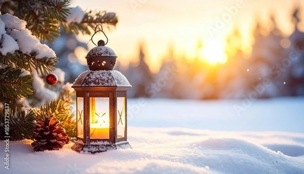 Obraz Winter Lantern Glow.