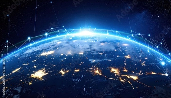 Obraz Earth Network Connection.