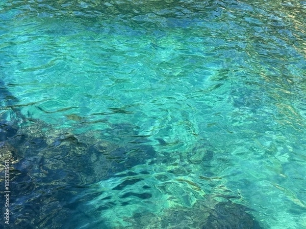 Fototapeta Sea lagoon with clear emerald blue water.