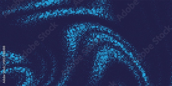 Obraz blue abstract vector background with halftone waves pattern. blue vector background eps10
