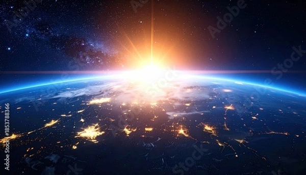 Obraz Earth from Space Sunrise.