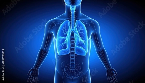 Obraz Human Lungs Anatomy.