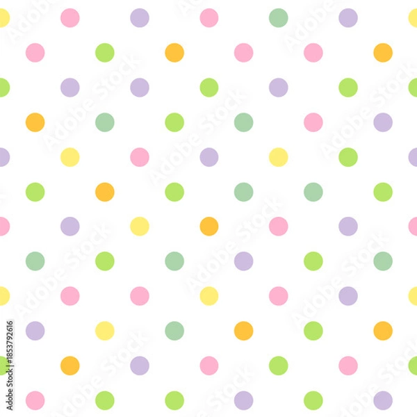 Obraz Colorful Polka Dot pattern, colorful seamless texture