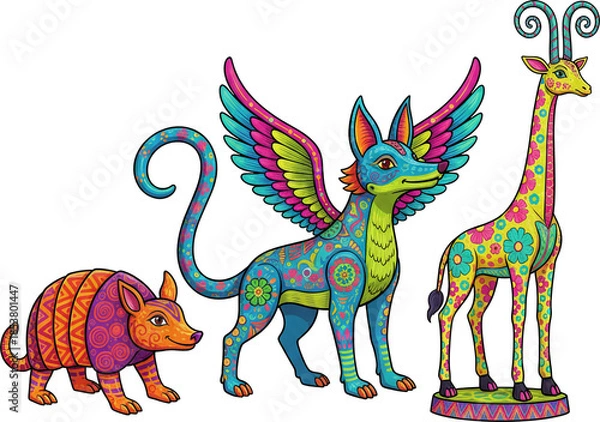 Obraz Alebrije Folk Art Figures