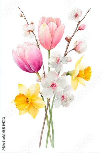 Obraz Spring Flowers Bouquet