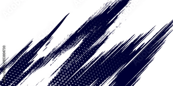 Obraz Dots halftone white \u0026 blue color pattern gradient grunge texture background