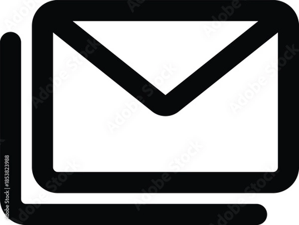 Obraz Multiple email message envelopes icon
