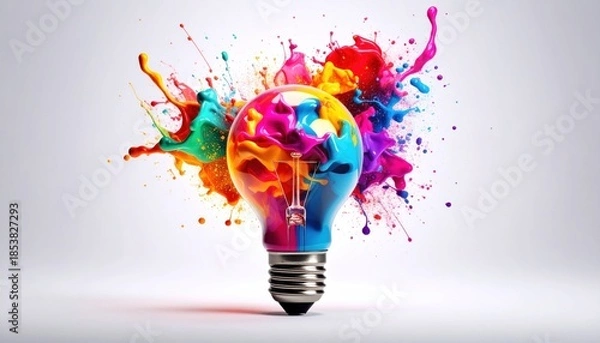 Obraz Bulb Splashes Idea.