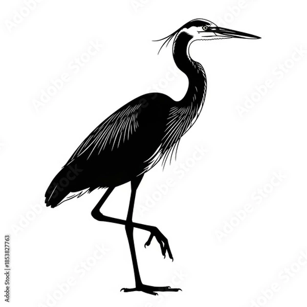 Obraz black crowned night heron