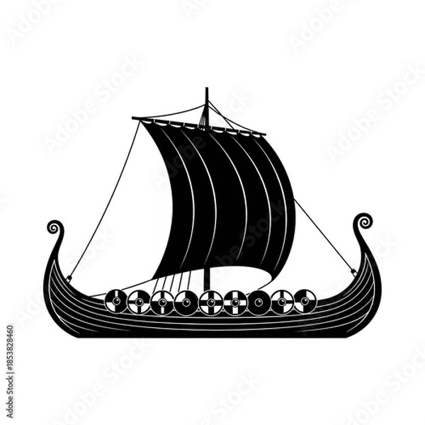 Obraz sailing ship silhouette