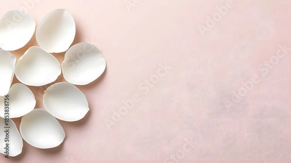 Obraz White Pills on Pink Background.