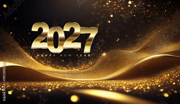 Obraz Happy New Year 2027 Greeting Card