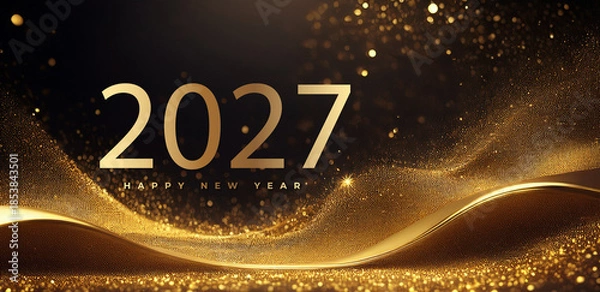 Obraz Happy New Year 2027 Greeting Card