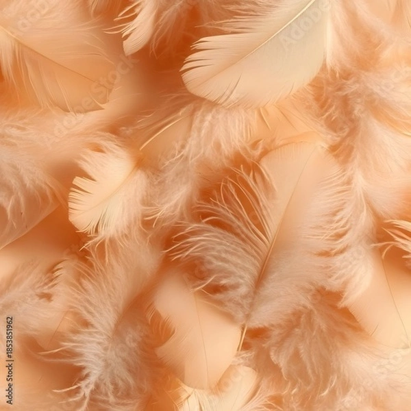 Obraz Soft Peach Feathers Background Texture.