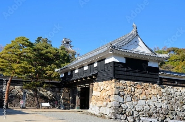 Fototapeta 高知城 追手門と天守閣