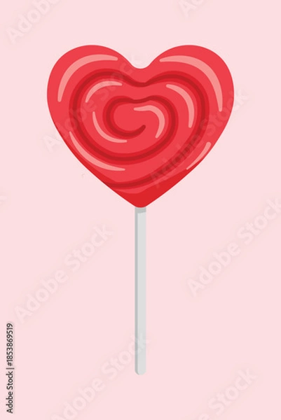 Obraz Delightful heart shaped lollipop candy