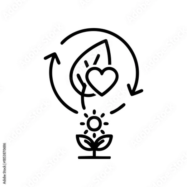 Obraz eco, green, sustainable, nature, icon