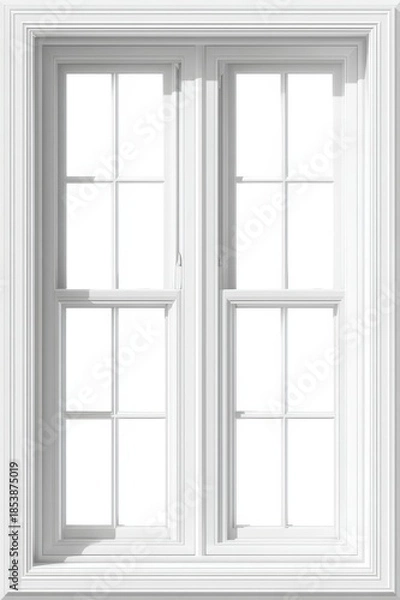 Obraz white window on a white wall