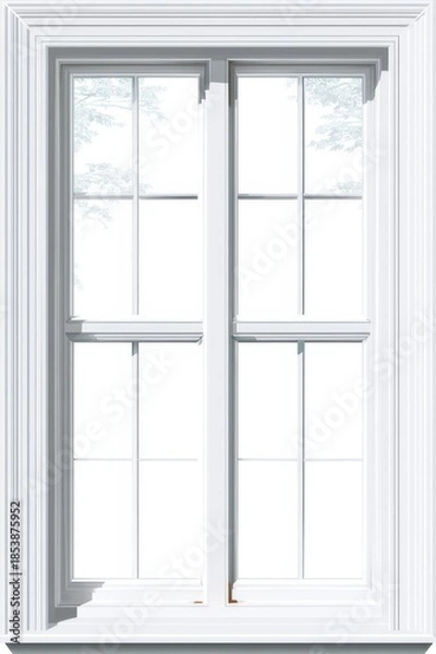 Obraz white window on a white wall