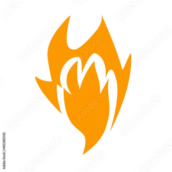 Obraz Fire icon vector 