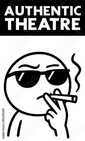 Obraz Authentic theatre funny message design