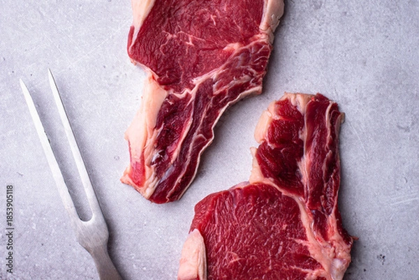 Obraz Raw uncooked beef steak antrecot