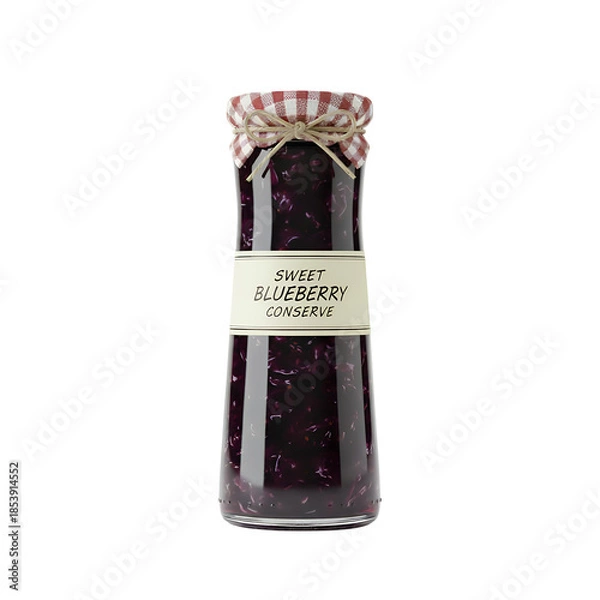 Obraz ブルーベリーコンフィチュール瓶