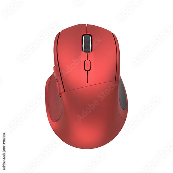 Obraz モダンな赤いワイヤレスマウス