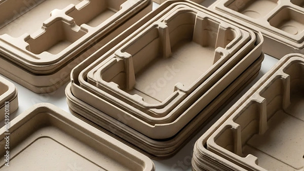 Obraz Structural Design of Compostable Molded Pulp Packaging