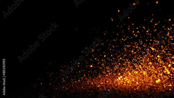 Obraz Abstract fire sparks explosion background