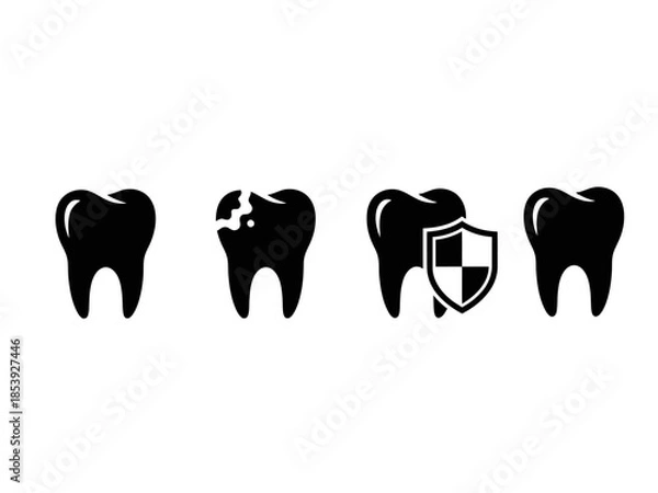 Fototapeta gear variation icon set